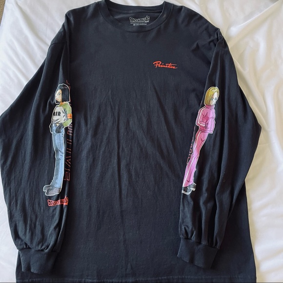 Primitive x Dragon Ball Super Androids Black Long Sleeve T-Shirt - Picture 3 of 11